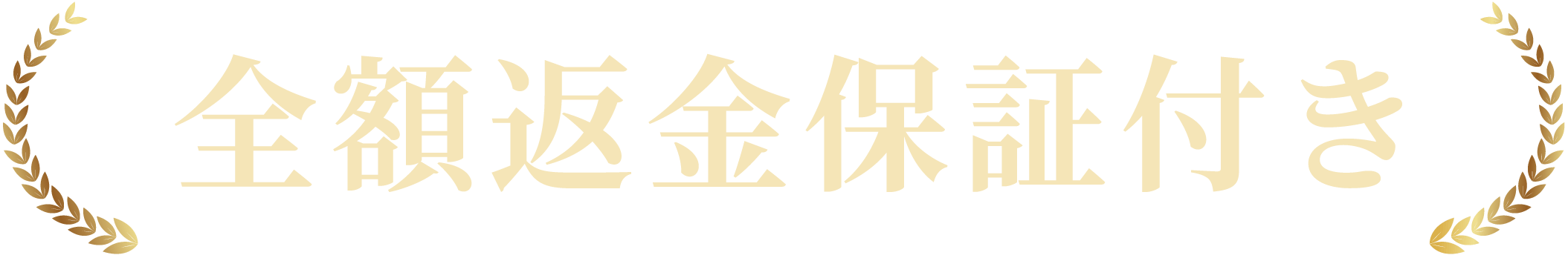 全額返金保証付き